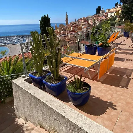 L'ensoleillee Vue Panoramique Mer, 250 M De La Et Du Centre Menton