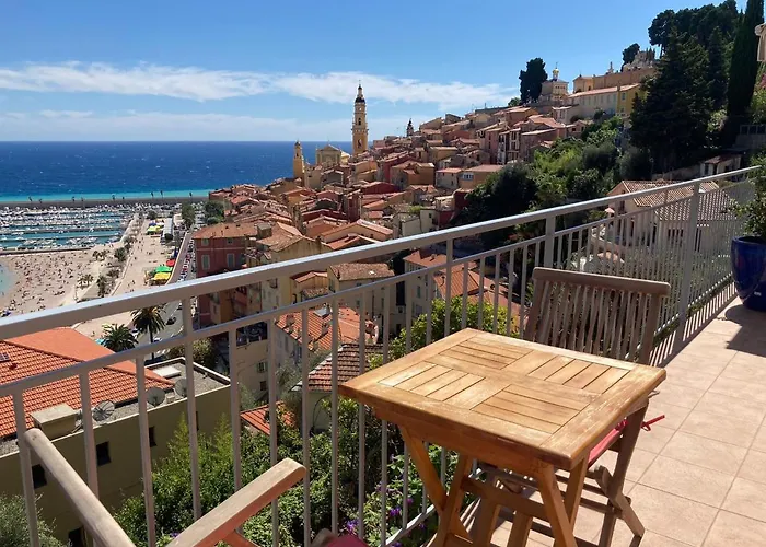 L'ensoleillee Vue Panoramique Mer, 250 M De La Et Du Centre *