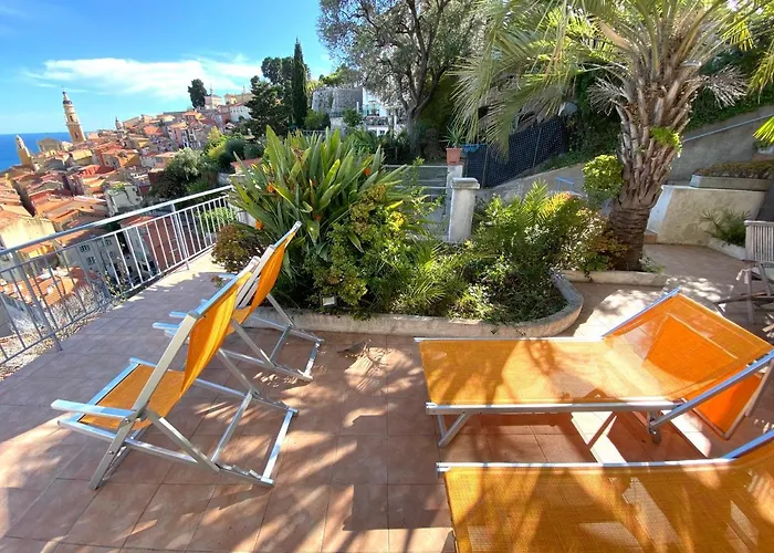 L'ensoleillee Vue Panoramique Mer, 250 M De La Et Du Centre * Menton