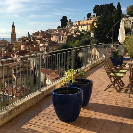 Appartement L'ensoleillée Vue Panoramique Mer, 250 M De La Et Du Centre Menton